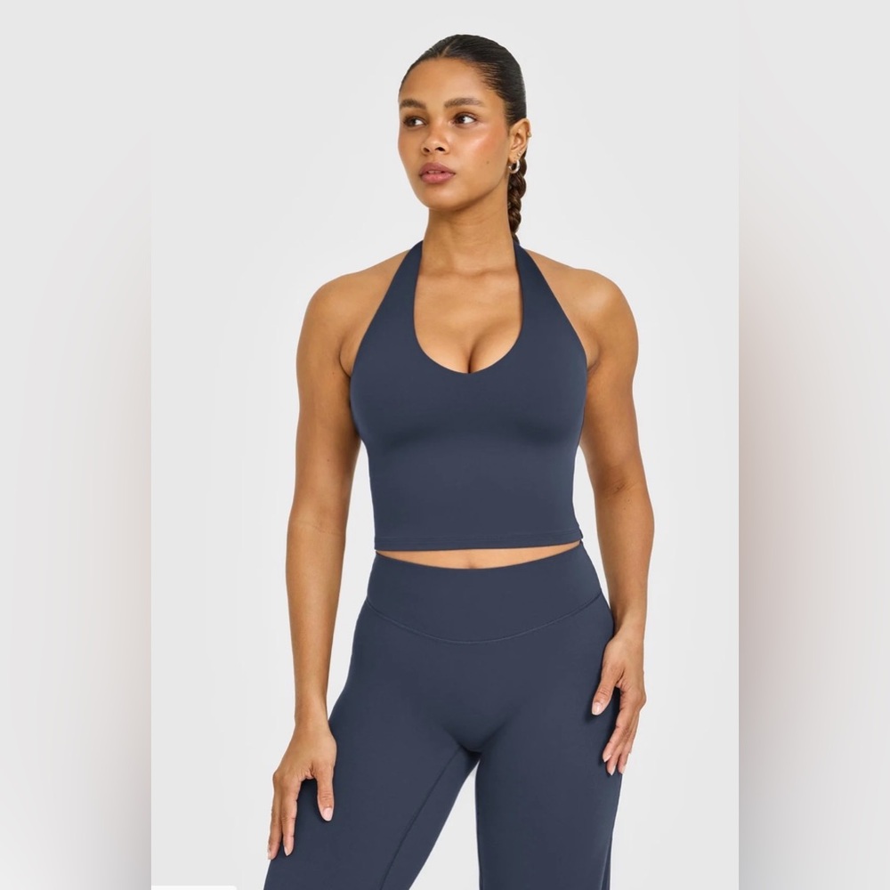 SoftMotion Halter Neck Mid Vest With Built In Bra